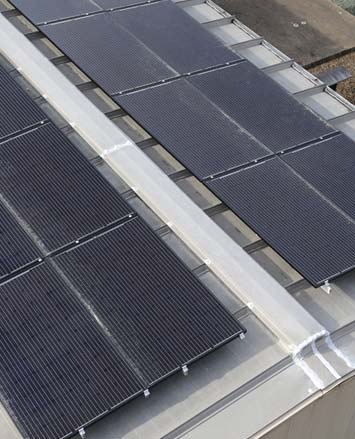 Solar array atop Alderman Substation