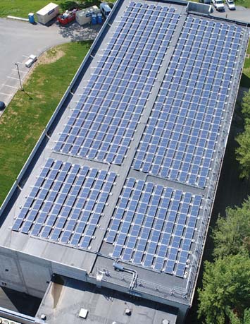 Solar array atop Ivy Stacks building